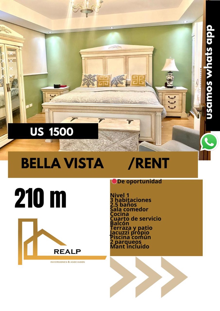 apartamentos - Apto amoblado bella vista 