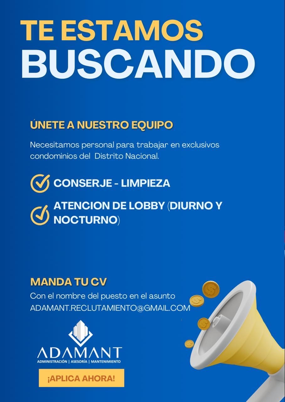 empleos disponibles - Oportunidad de empleo - Distrito Nacional - SOLO PERSONAL MASCULINO  0
