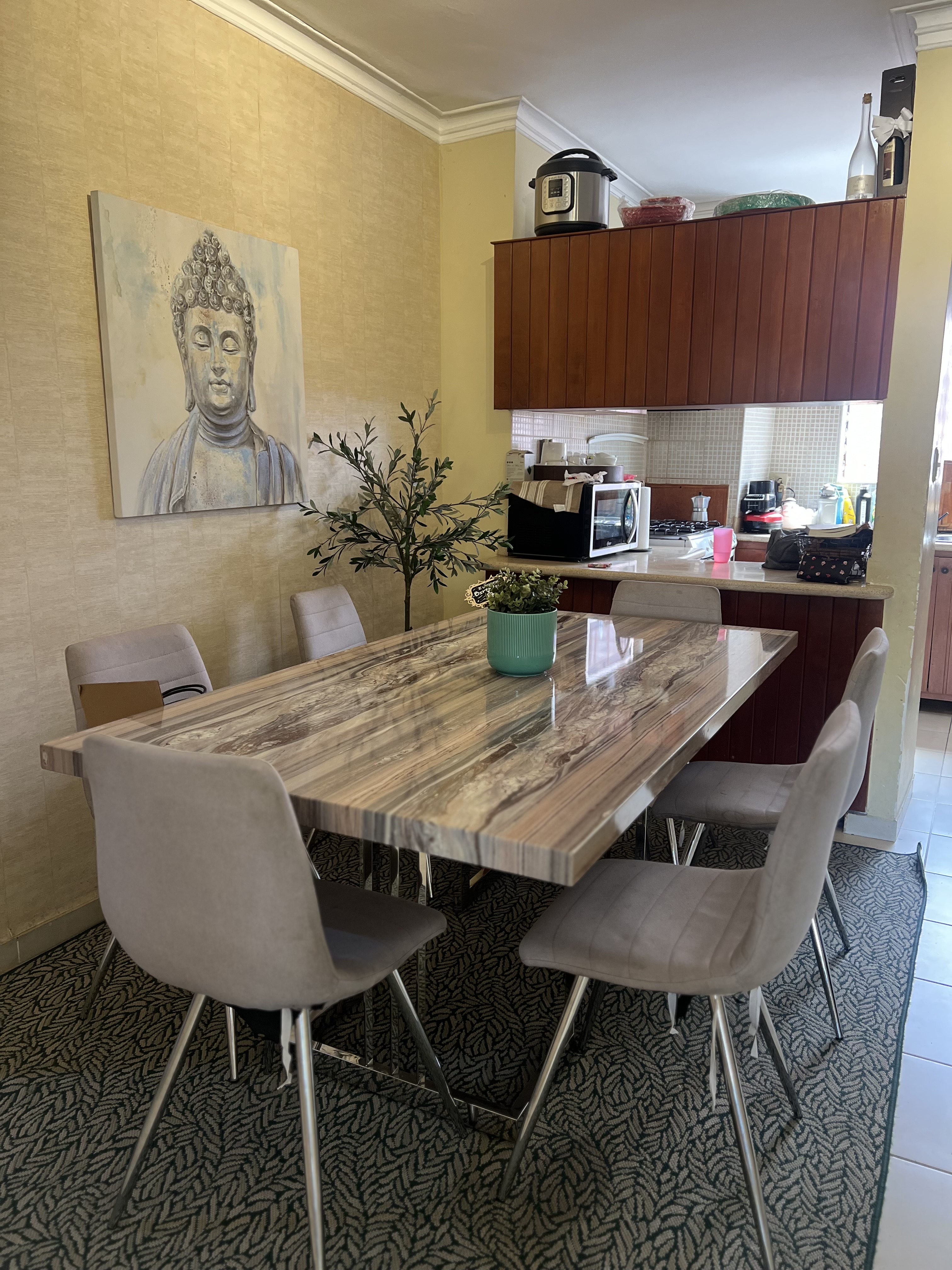 muebles y colchones - comedor de 6 sillas ilumet  2