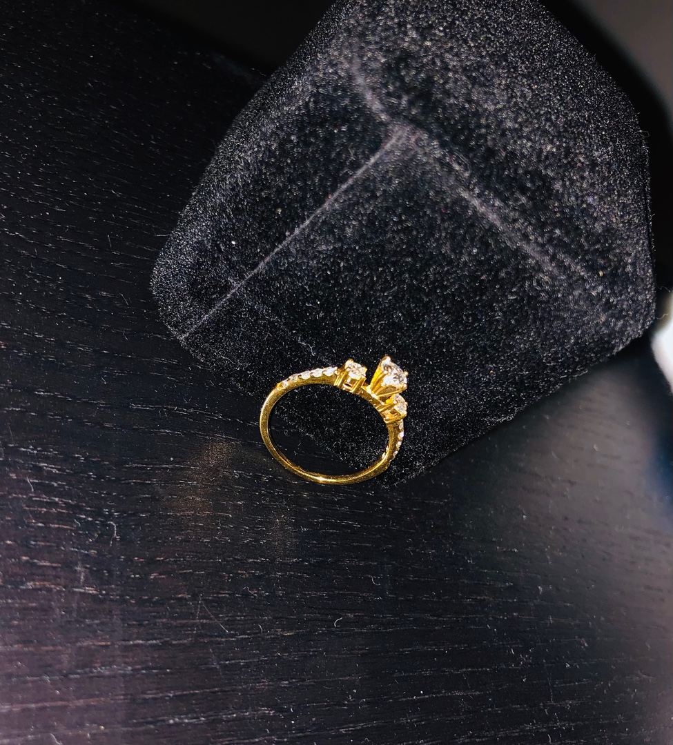 joyas, relojes y accesorios - ANILLO ORO 14K CON DIAMANTES ORIGINALES. 2