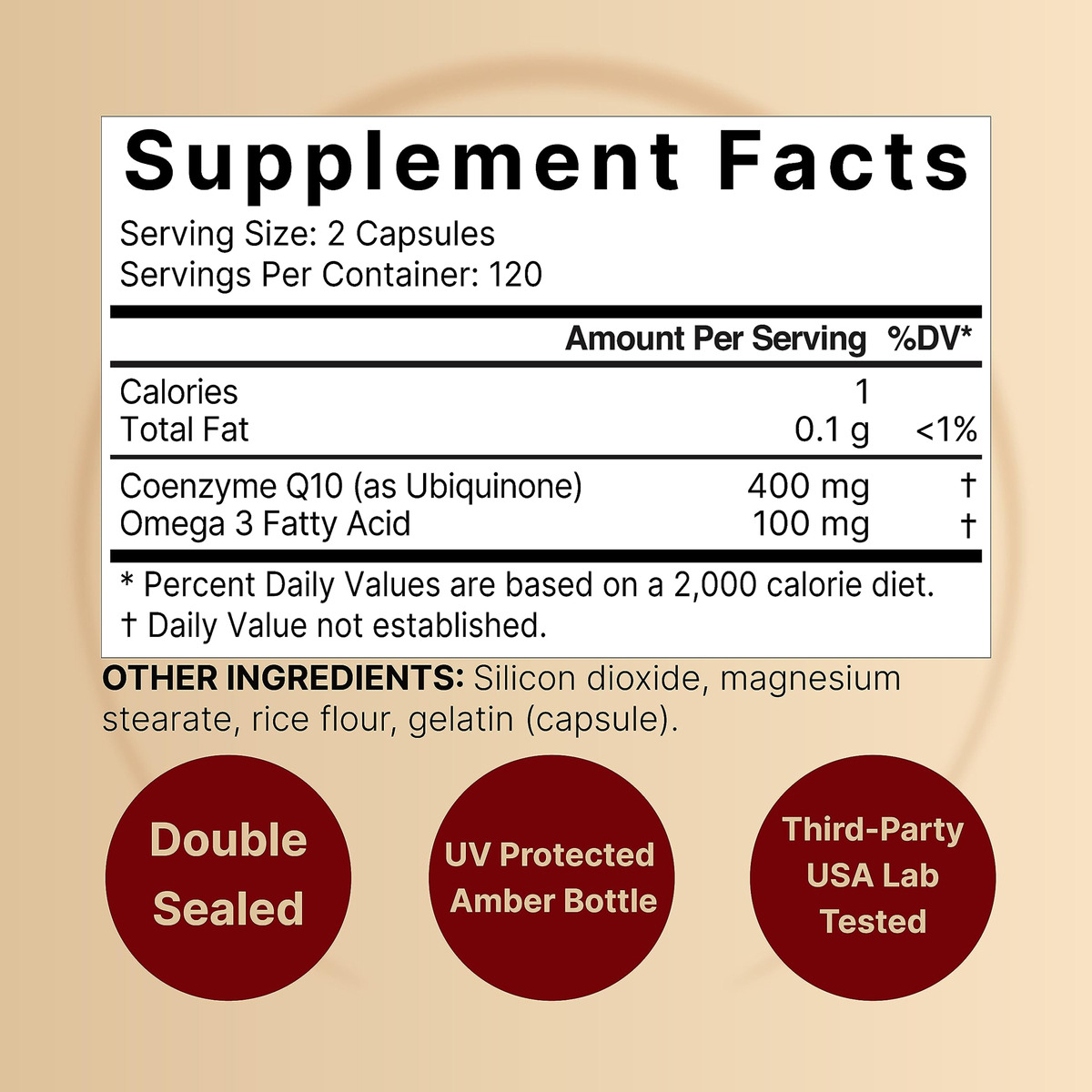 Salud y Equipamiento Médico - Coq10 400mg Con Acidos Grasos 2