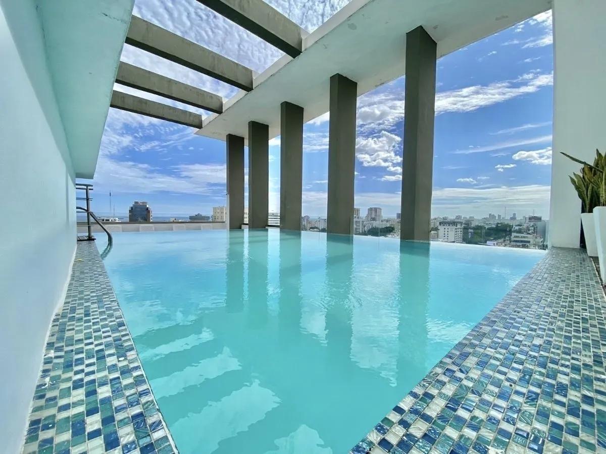 apartamentos - Vendo naco amueblado o línea blanca una hab dos ba 6