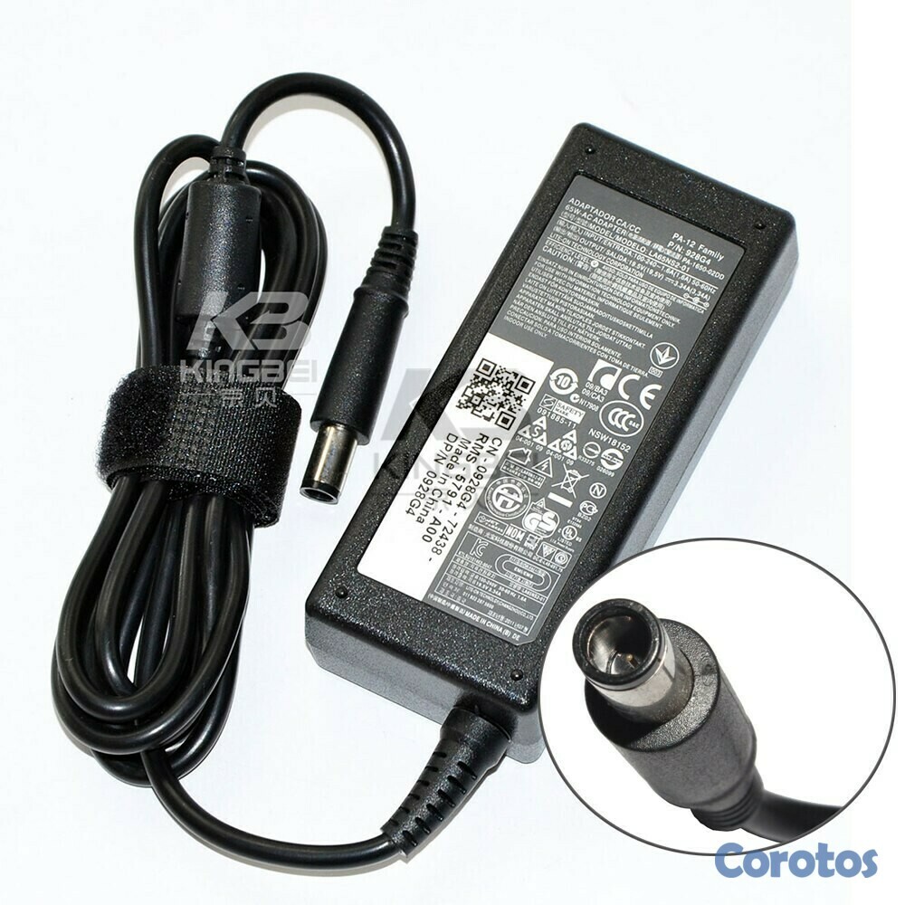 computadoras y laptops - CARGADOR FUENTE PARA LAPTOP DELL UNIVERSAL PUNTA GRUESA 65 WATTS 1.5A 50-60HZ IM 1