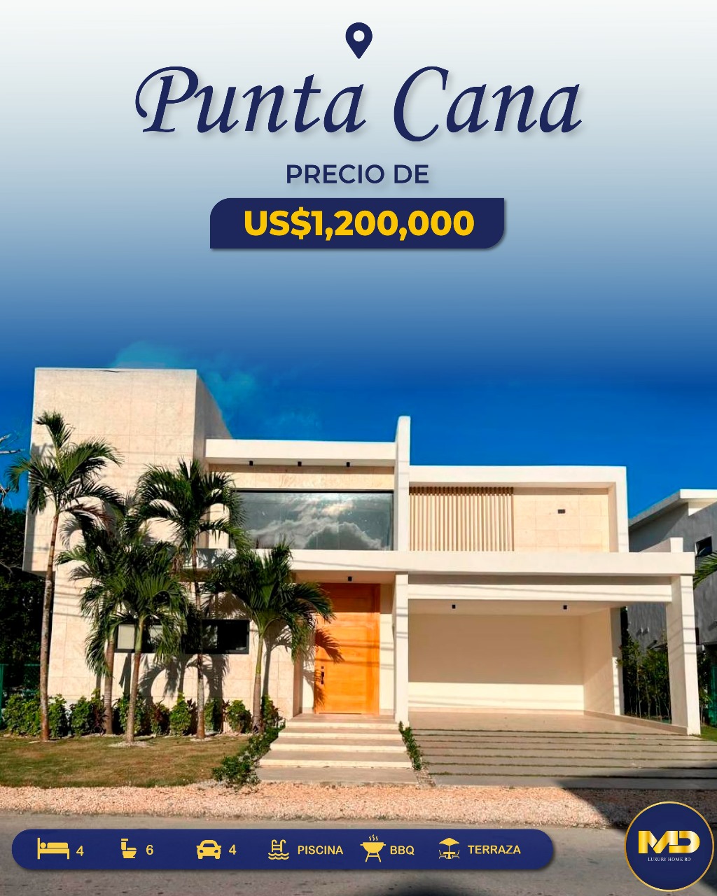 casas vacacionales y villas - 🏡Villa de Lujo Amueblada en Punta Cana Village | Piscina |4HB| 6BÑ| ✨ 0