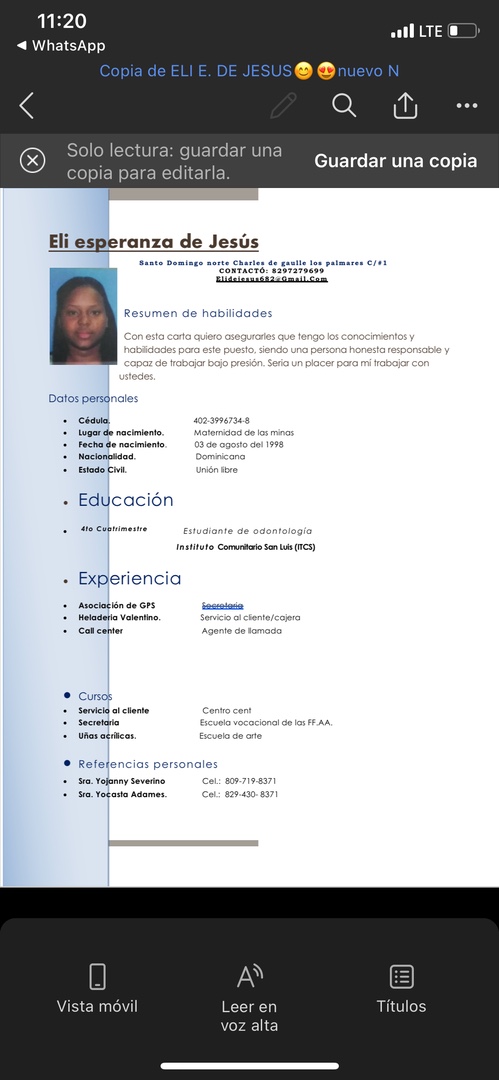 candidatos - Solicitando empleo medio tiempo 