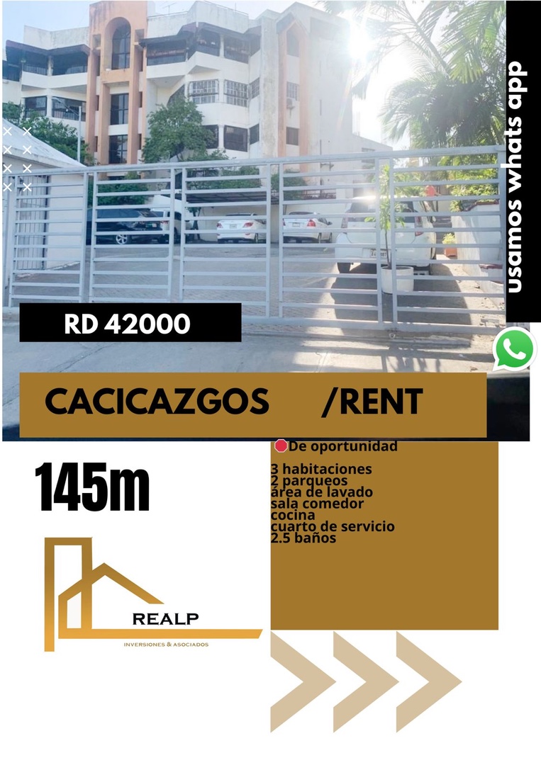 apartamentos - Apto cacicazgos 3 hab 0