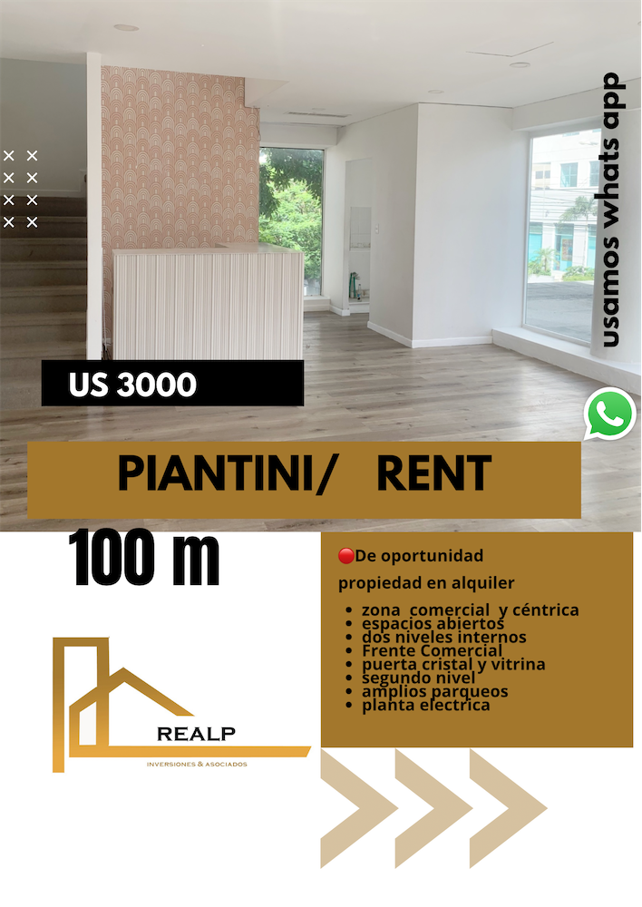 oficinas y locales comerciales - Local Piantini 100 m 0