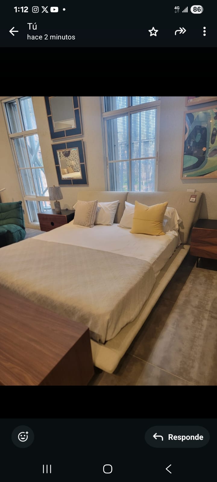 muebles y colchones - Cama Queen nueva 1