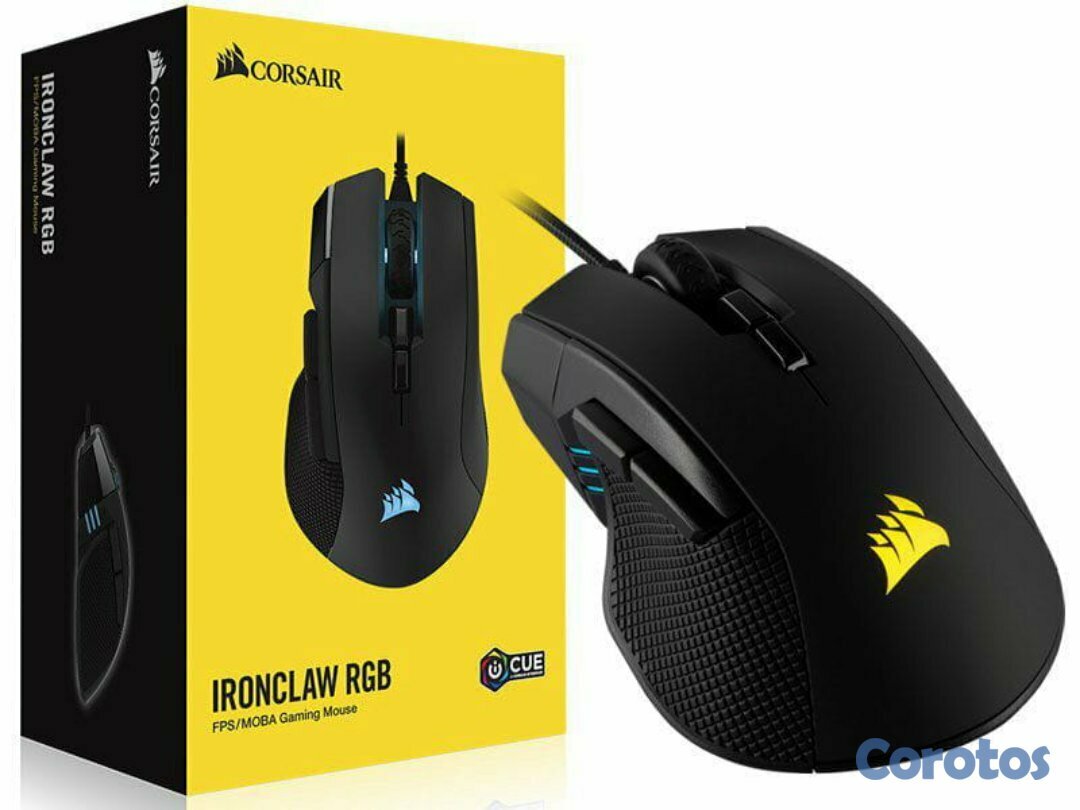 accesorios para electronica - MOUSE CORSAIR IRONCLAW PRO GAMING, RGB, USB, 7 BOTONES PROGRAMABLE, VELO/18000
