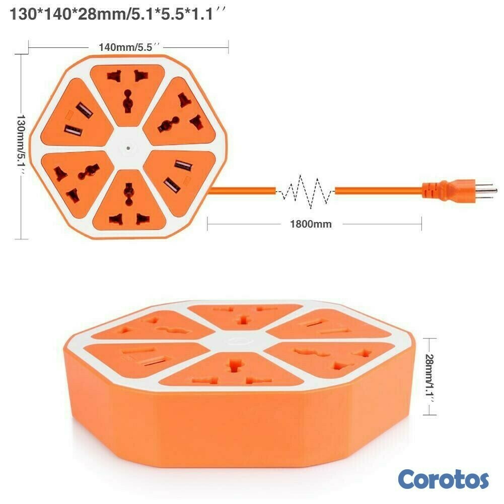 otros electronicos - Regleta con puerto USB hexagonal 2