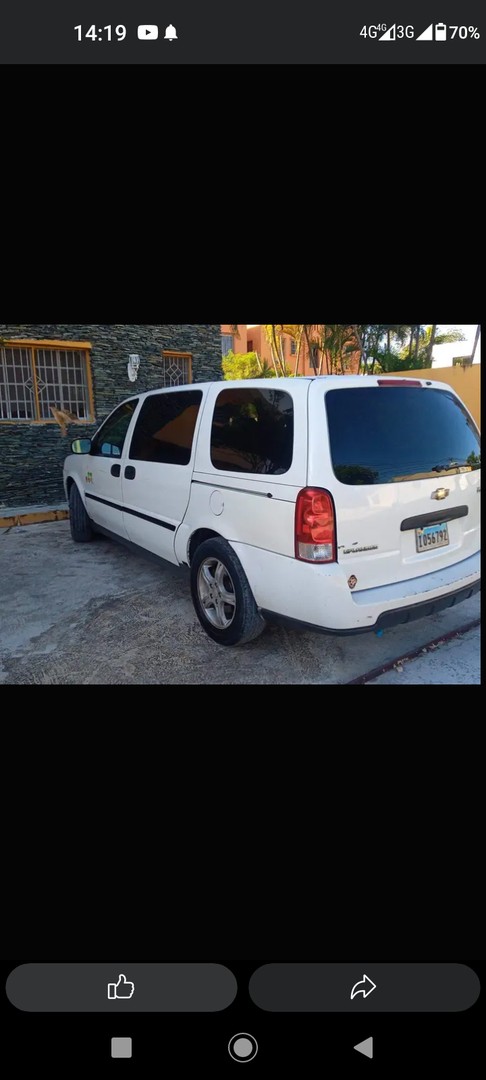 carros - Minivan en Bávaro Punta Cana, Chevrolet Uplander 3.5, 2005, Guagua 7 plazas buen 0