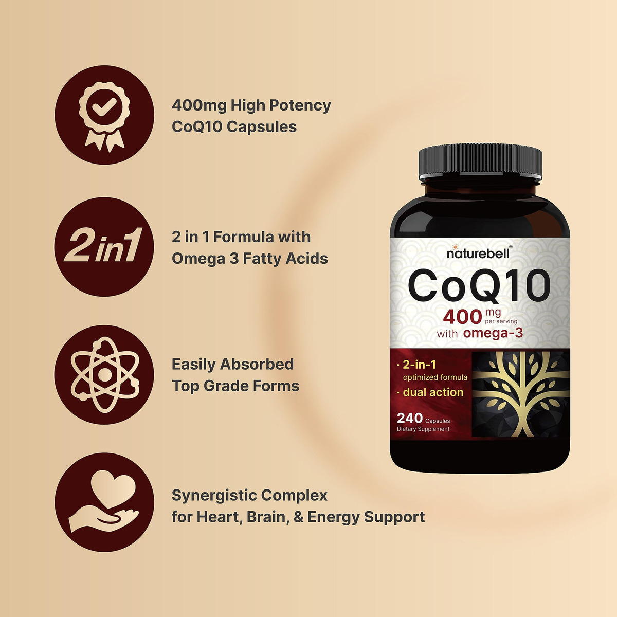 Salud y Equipamiento Médico - Coq10 400mg Con Acidos Grasos 3