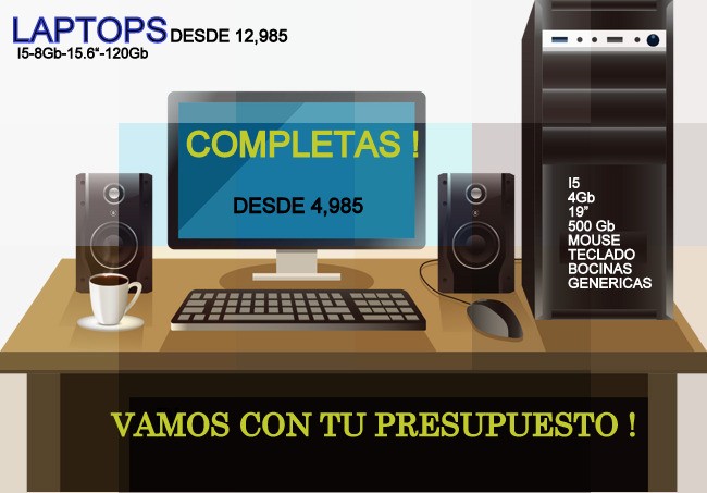 computadoras y laptops - Variadas pc y laptops !!
Con la configurancion de tu presupesto !
