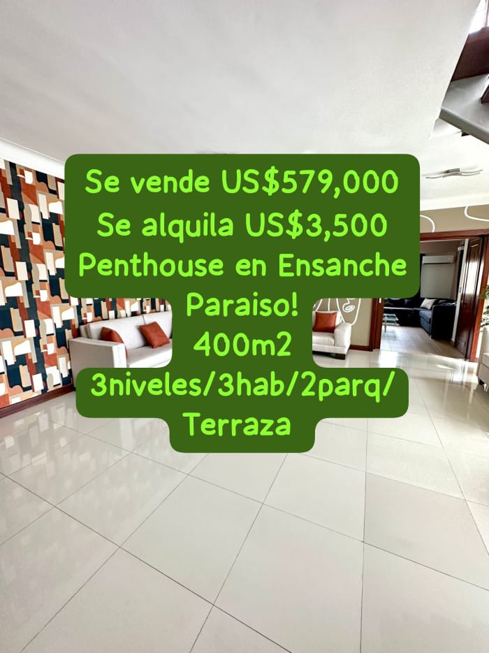 penthouses - Penthouse Amueblado en Renta Ensanche Paraiso 0
