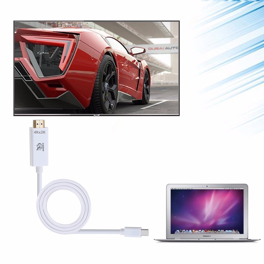 accesorios para electronica - Cable adaptador de mini DisplayPort macho a HDMI macho 3