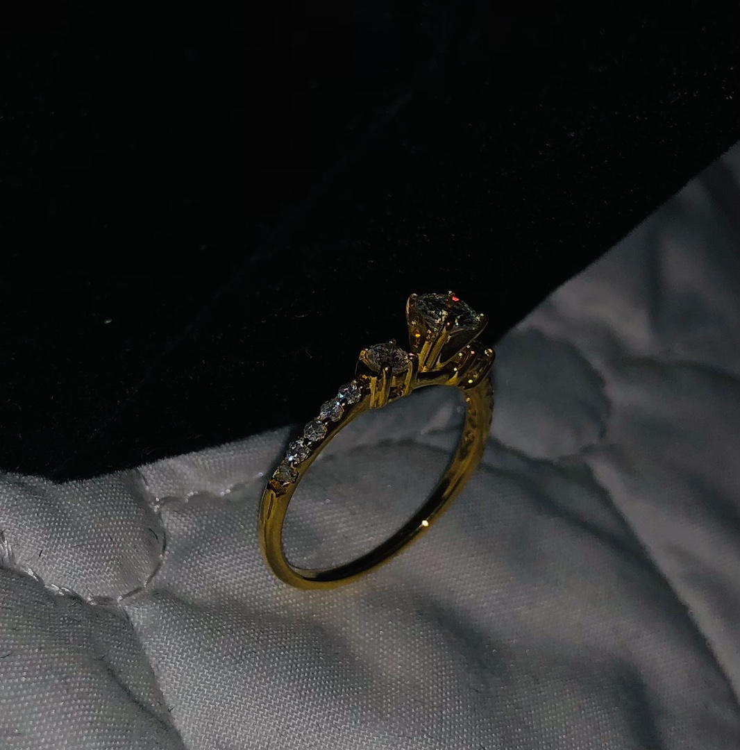 joyas, relojes y accesorios - ANILLO ORO 14K CON DIAMANTES ORIGINALES. 4