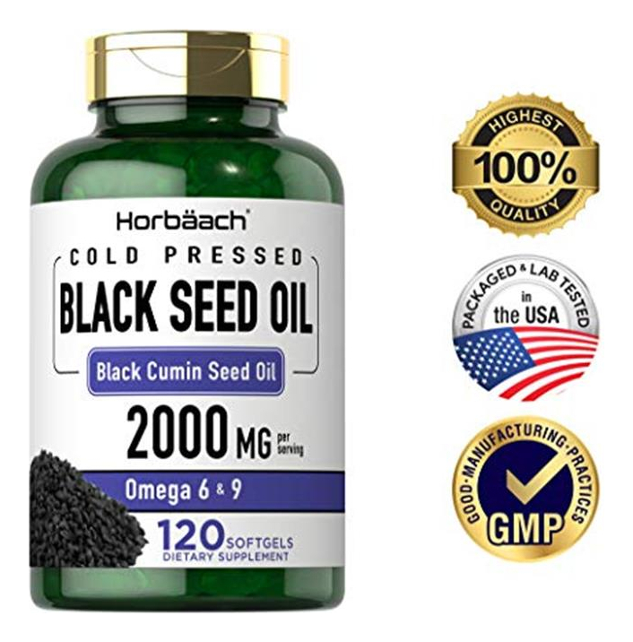 Salud y Equipamiento Médico - Aceite De Semilla Negra 2000 Mg 120cap Horbaach 3