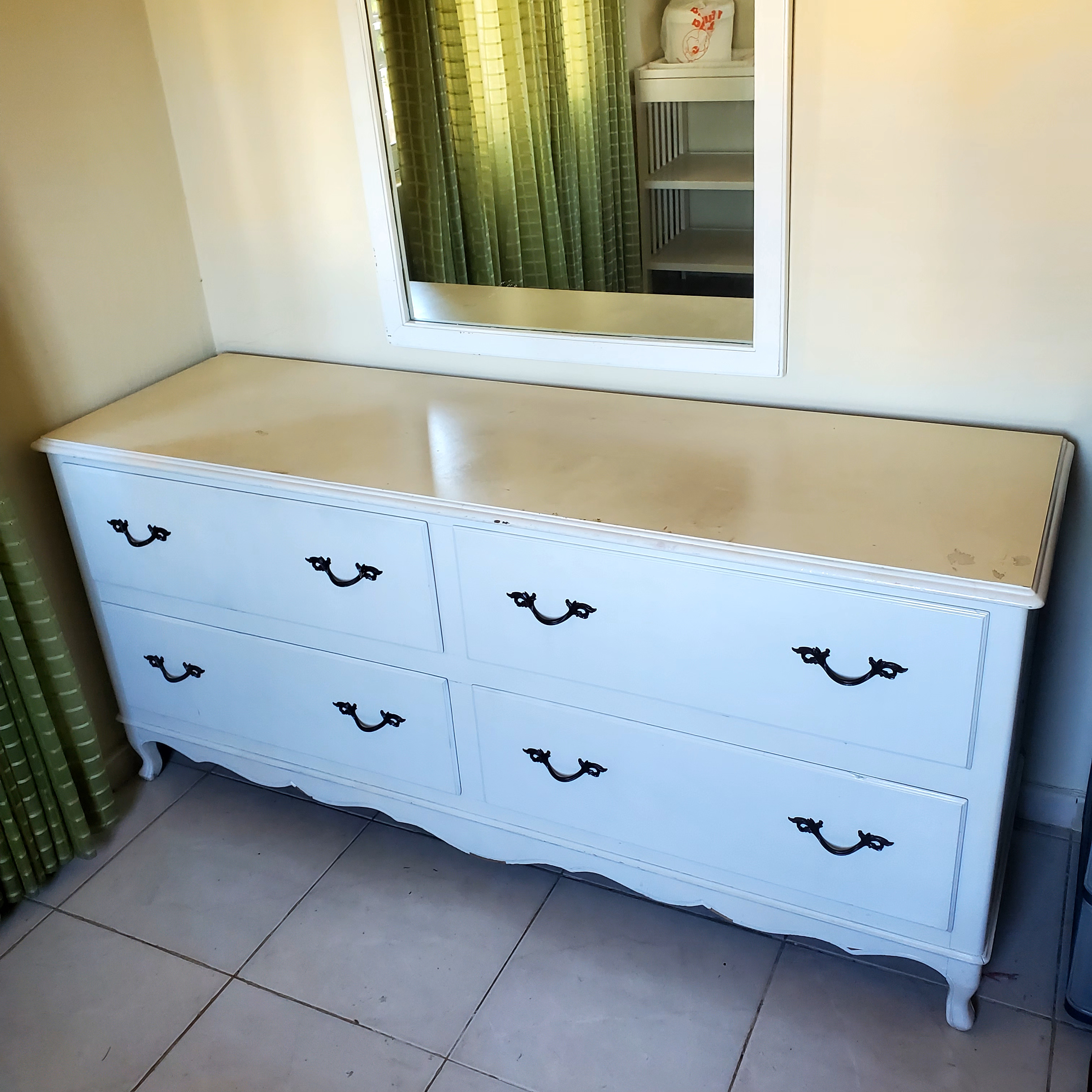 muebles y colchones - Comoda Gavetero 4 cajones con Espejo Madera Solida 3