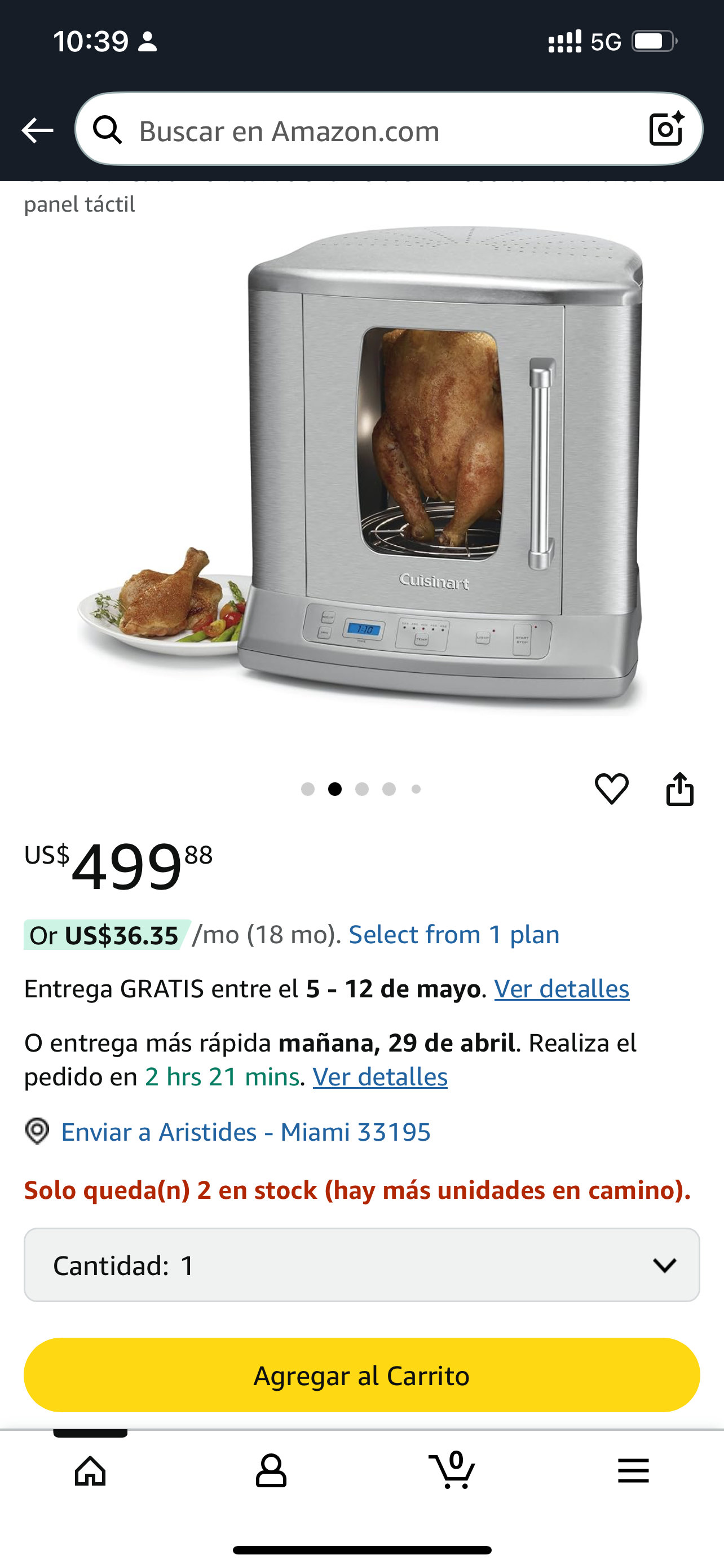 electrodomesticos - asador horno cuisinart  2