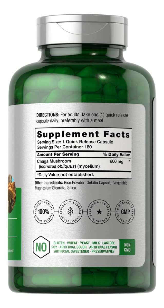 Salud y Equipamiento Médico - Hongos Chaga 600 Mg 180 Cap Horbaach 1