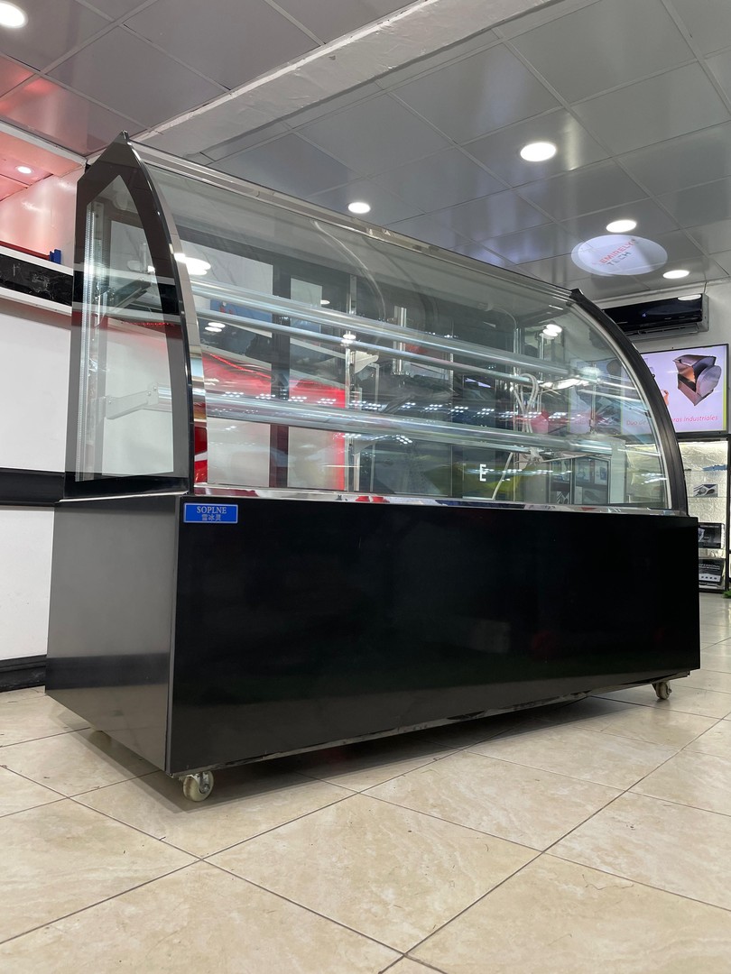 equipos profesionales - Vitrina exhibidora fria mostrador nevera refrigerador para postre alimento frios 9