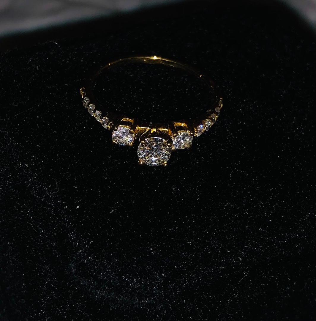 joyas, relojes y accesorios - ANILLO ORO 14K CON DIAMANTES ORIGINALES. 5