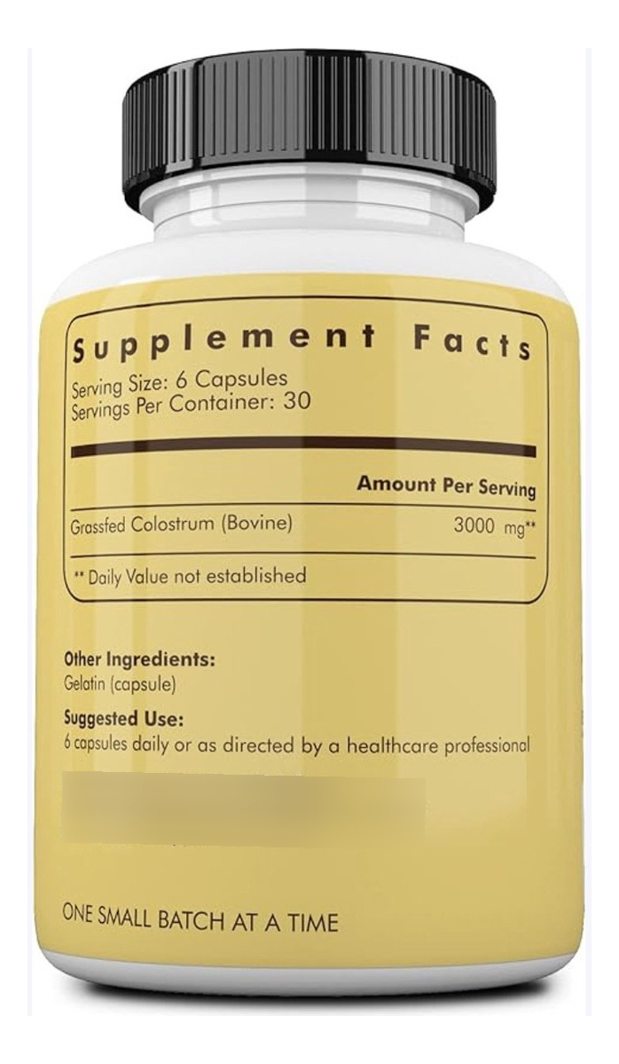 Salud y Equipamiento Médico - Calostro 500 Mg - 180 Capsulas - U - Unidad A $3055 1