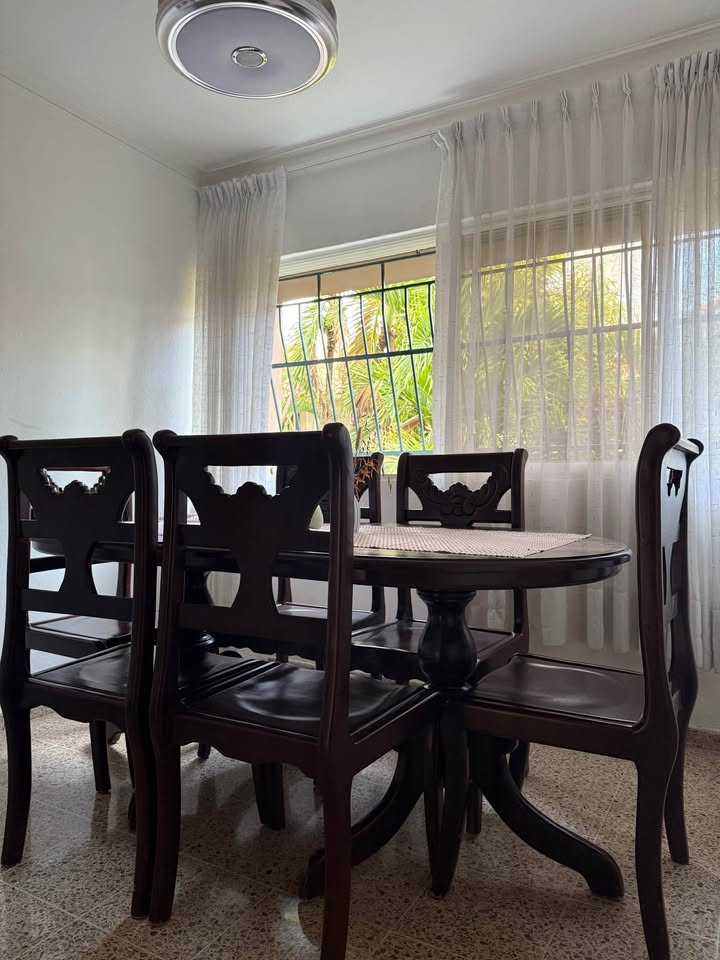 muebles y colchones - COMEDOR CAOBA 6 SILLAS