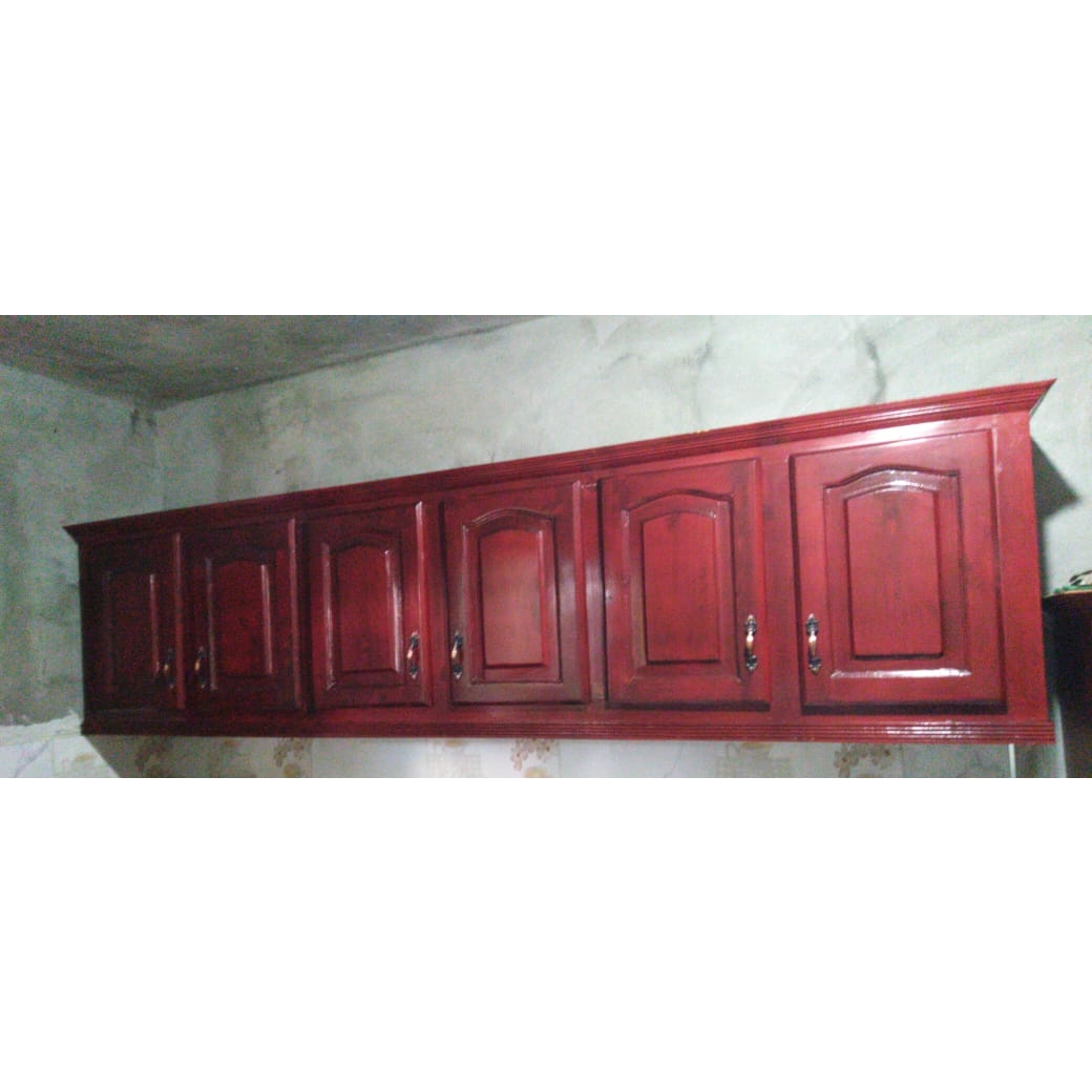 cocina - Gabinete lineal en madera  0