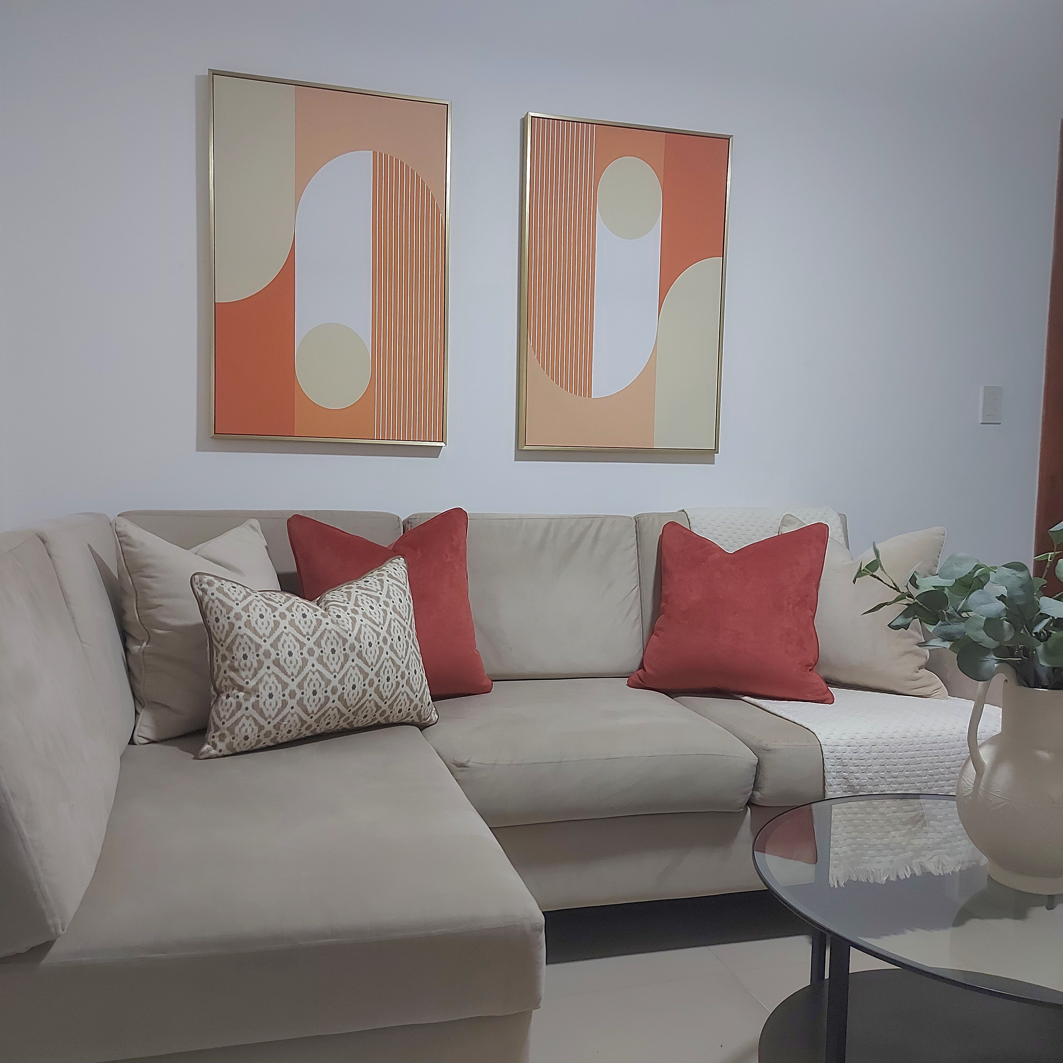 muebles y colchones - Sofá en forma de L  0