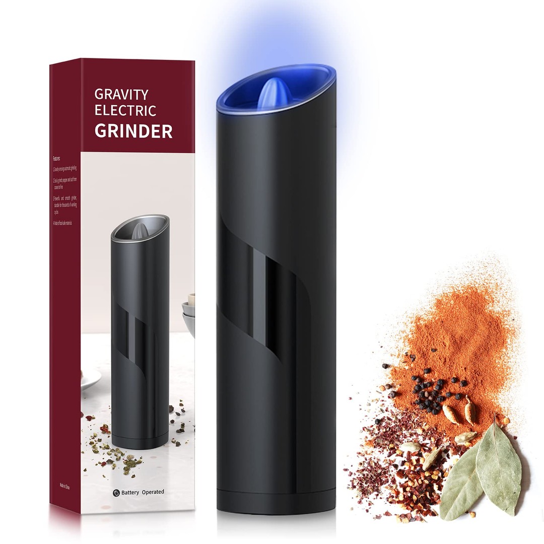 cocina - Molinillo electrico por gravedad de sal o pimienta con luz led salt and pepper 3