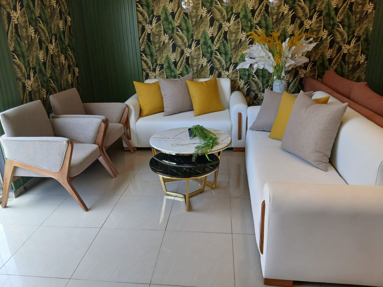 decoración y accesorios - juego de sala moderno  para entrega inmediata
