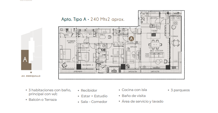 apartamentos - Apartamento en venta Proyecto en Los Cacicazgos   6