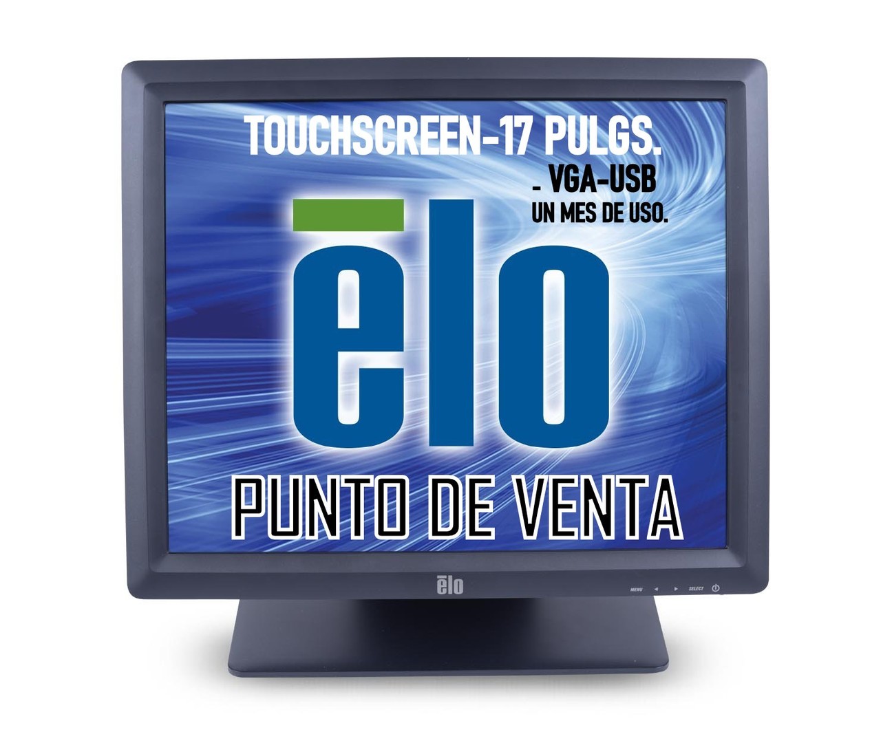 computadoras y laptops - MONITOR TOUCHSCREEN.ELO-1717L-VGA-USB-NEGRO-ALTA RESOLUCION.-NEGRO UN MES DEUSO