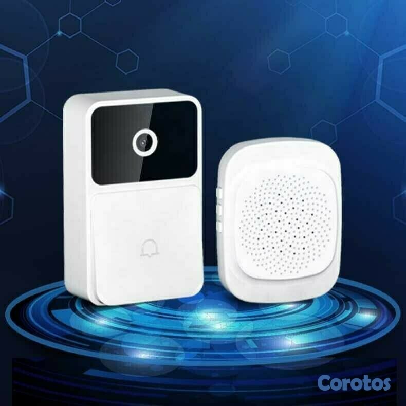 camaras y audio - Timbre inteligente con cámara wifi para puertas recargable 4
