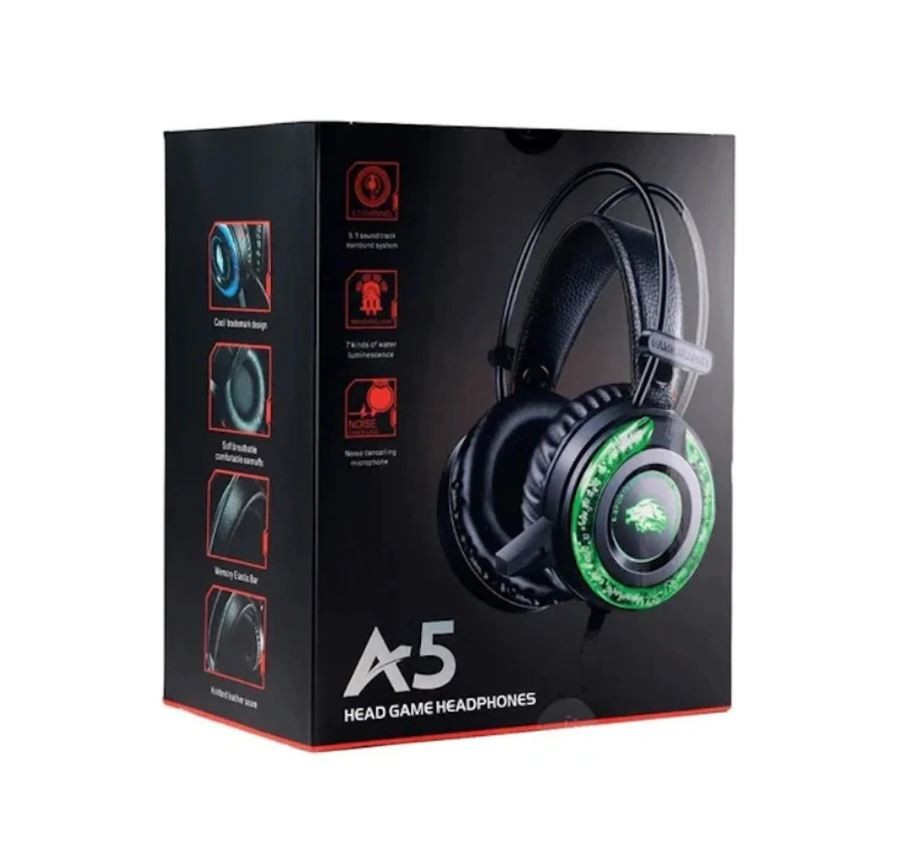 accesorios para electronica - Audifono alambrico tipo headset gamer A5  1