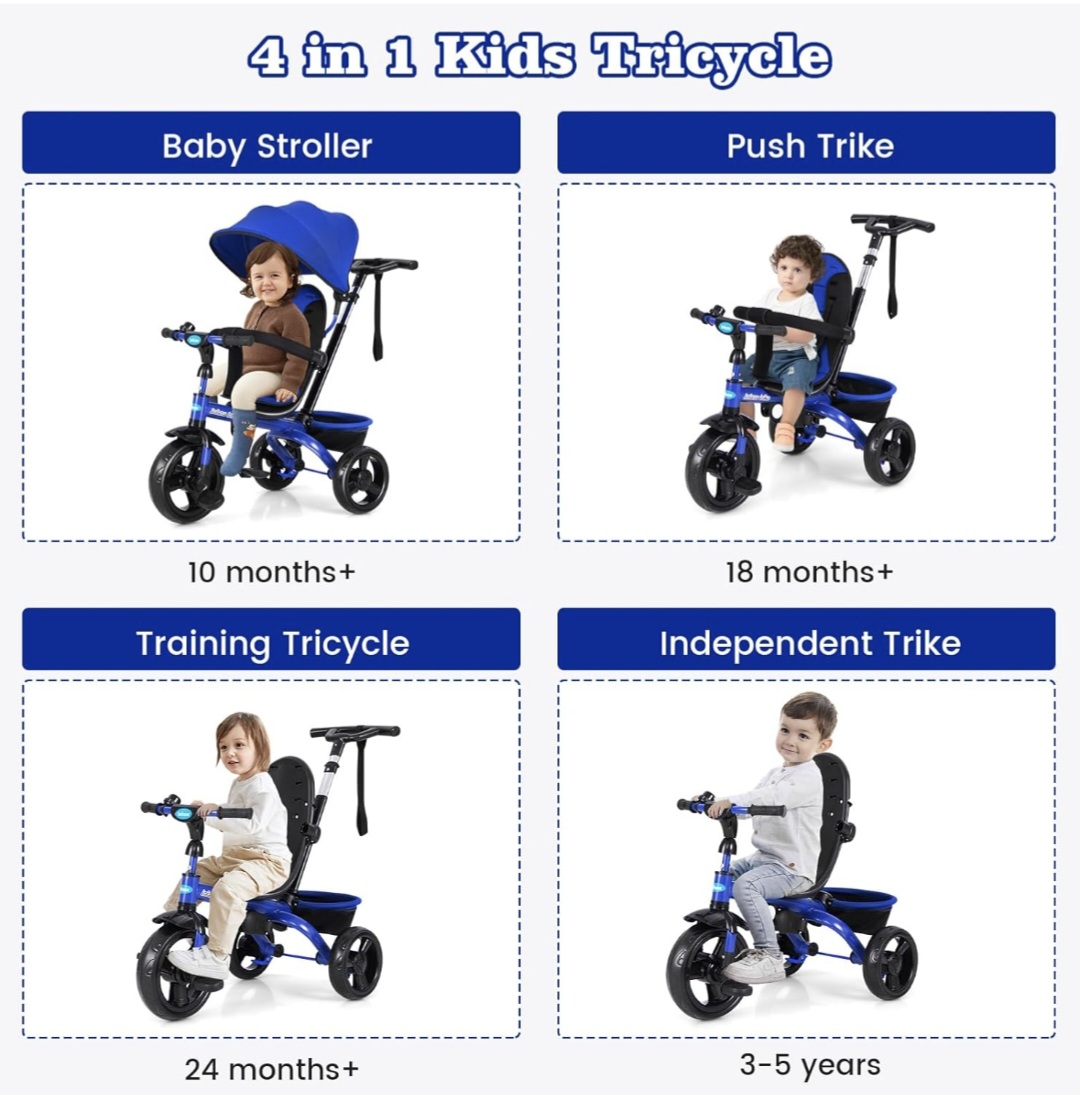 coches y sillas - triciclo multi uso 0