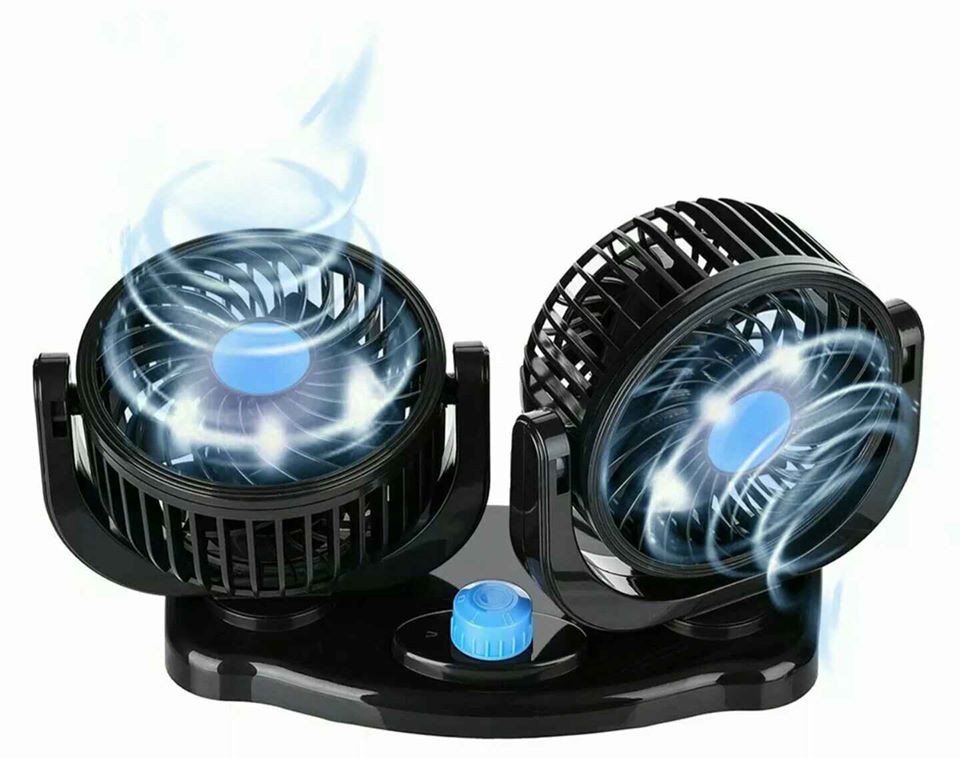 accesorios para electronica - Ventilador doble para Carro Vehiculo 2 velocidades 12 voltios abanico 1