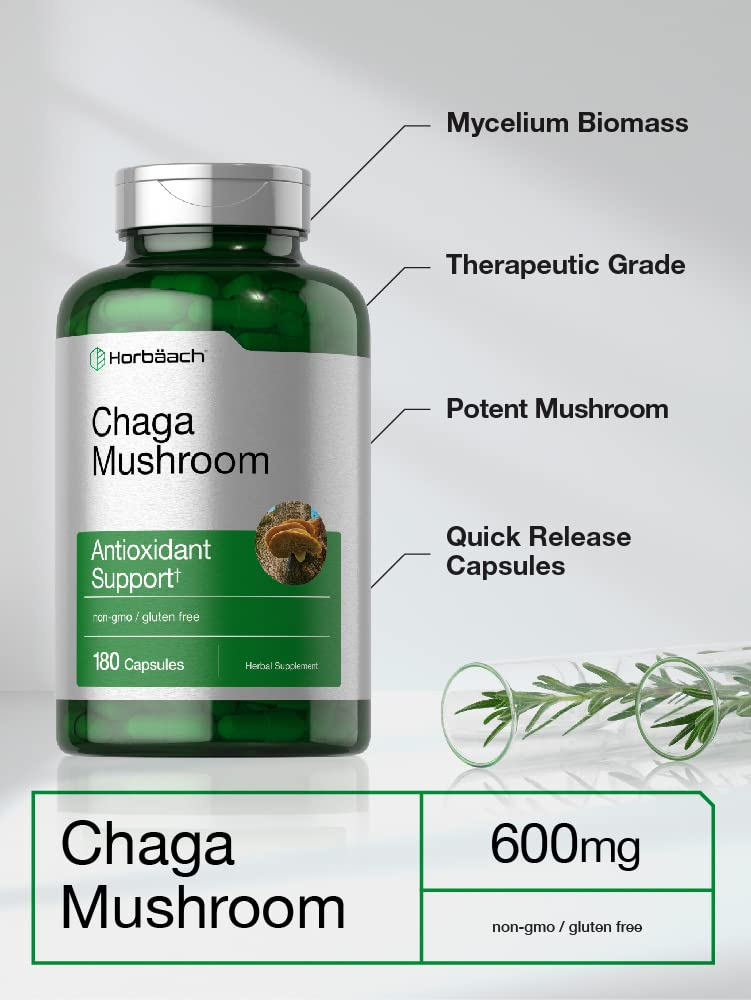 Salud y Equipamiento Médico - Hongos Chaga 600 Mg 180 Cap Horbaach 2
