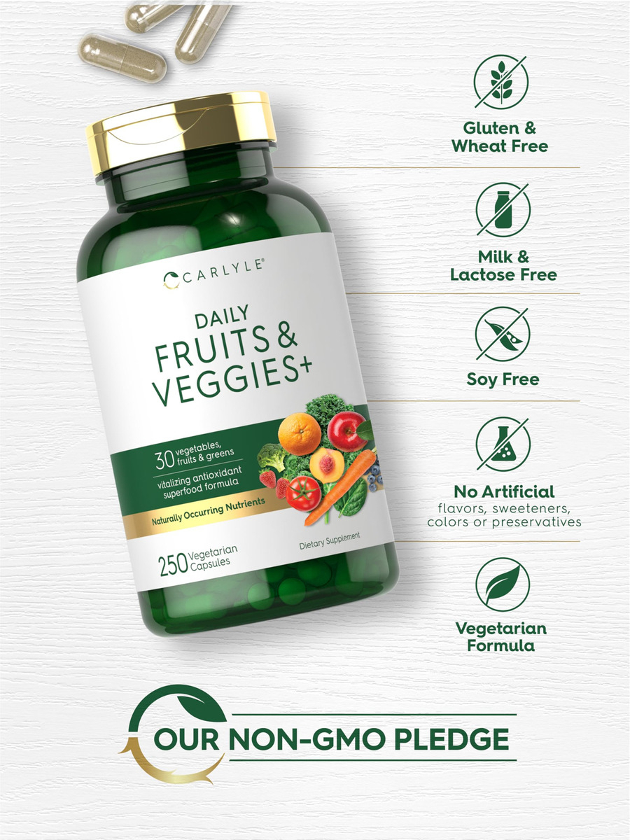 Salud y Equipamiento Médico - Suplemento De Frutas Y Verduras 250 Capsulas 4