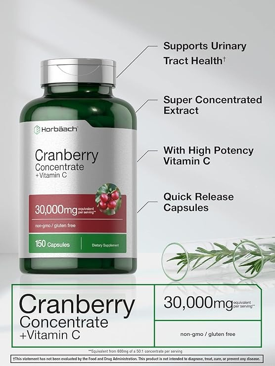 Salud y Equipamiento Médico - Cranberry + Vitamina C 150 Cáps 2
