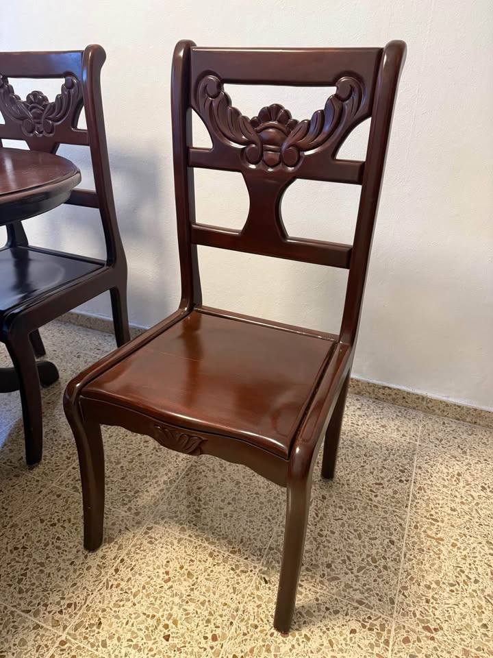 muebles y colchones - COMEDOR CAOBA 6 SILLAS 1