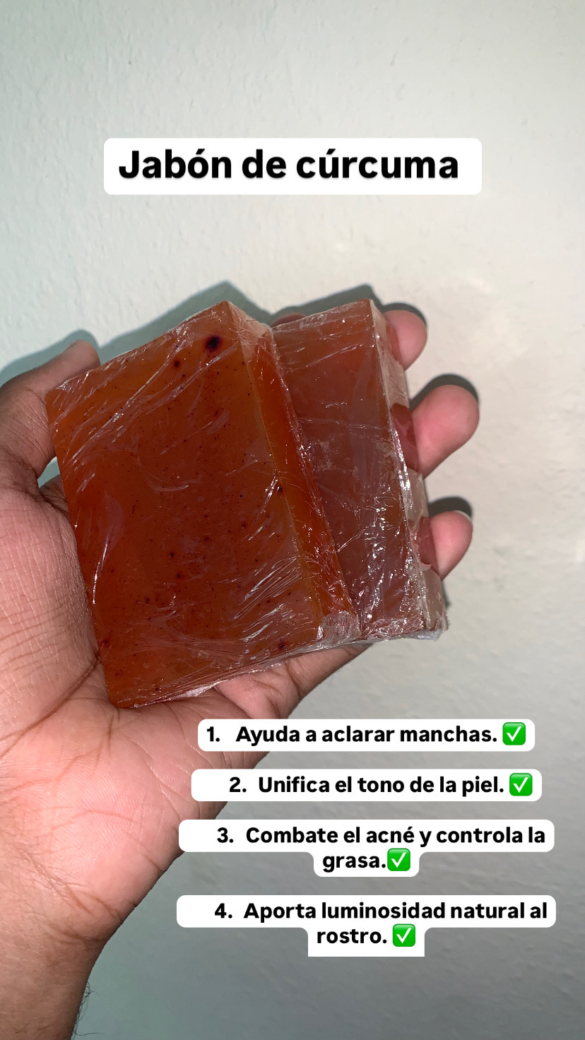 salud y belleza - jabones artesanales de cúrcuma, colageno o y bicarbonato con limón.  0
