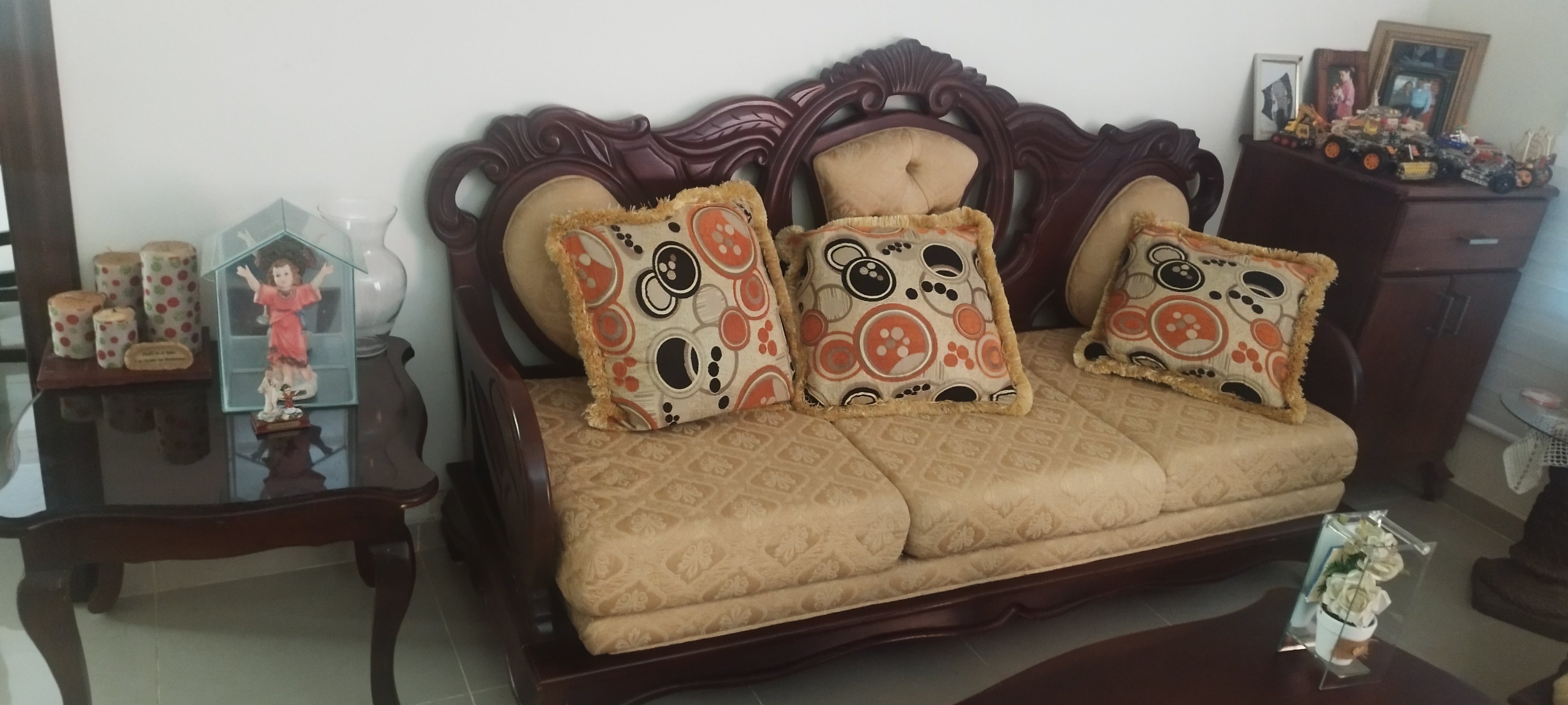 muebles y colchones - Juego de Muebles en Caoba 100% 1