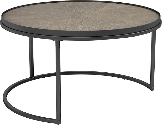 decoración y accesorios - Vendo mesa de centro base de hierra tope de madera