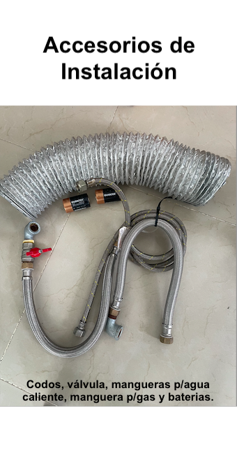 electrodomesticos - CALENTADOR DE AGUA A GAS CON ACCESORIOS DE INSTALACION 4