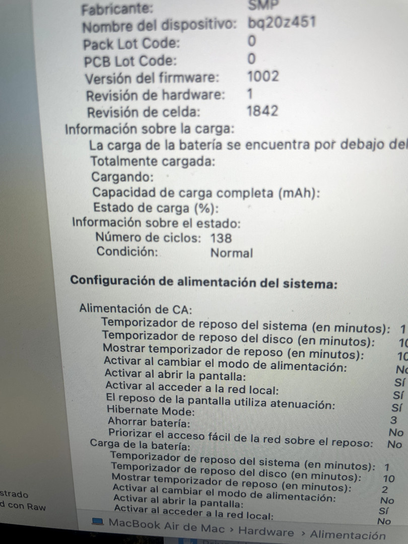 computadoras y laptops - Macbook air 13 2018 i5 1.6ghz, 8gb ram, 128ssd 3