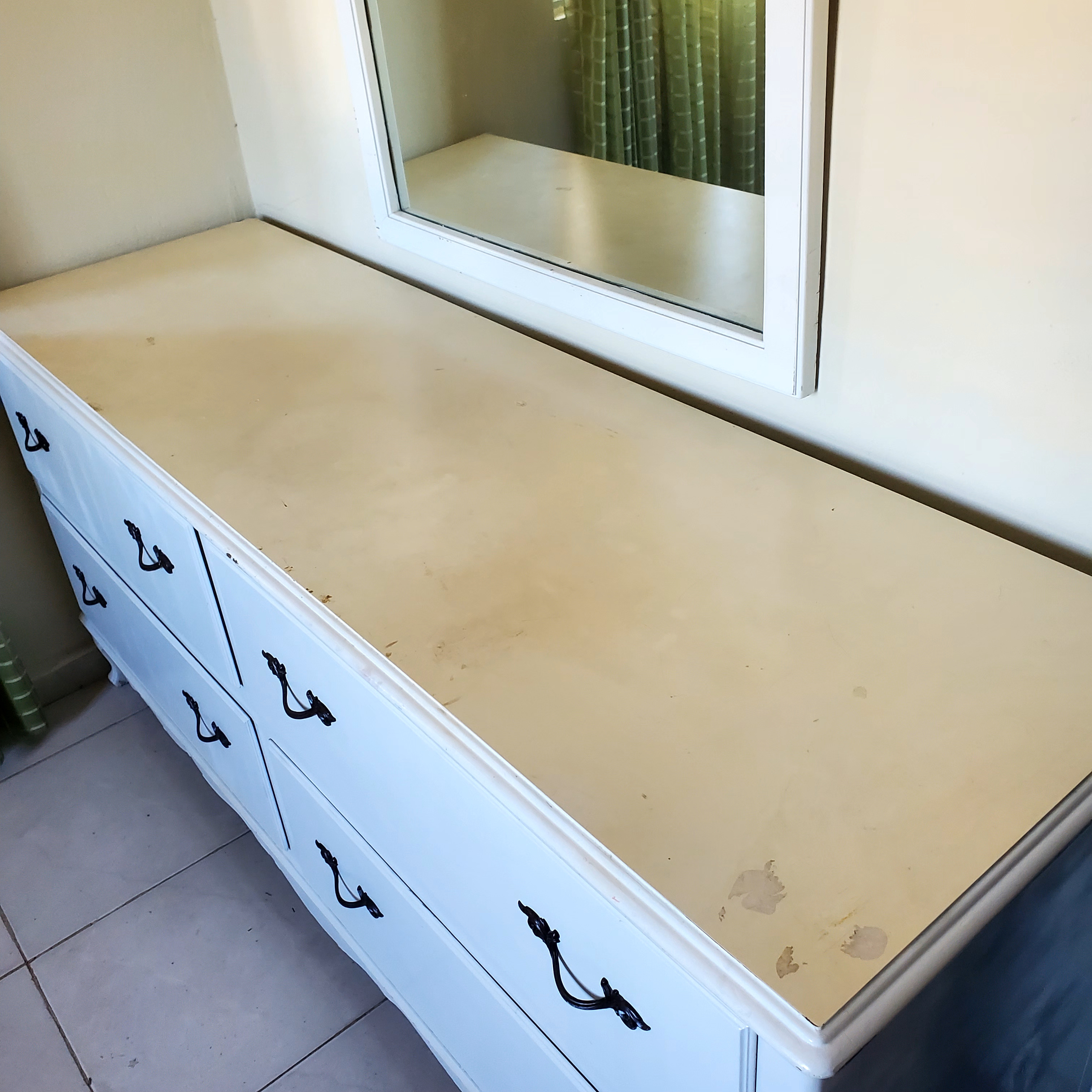 muebles y colchones - Comoda Gavetero 4 cajones con Espejo Madera Solida 5