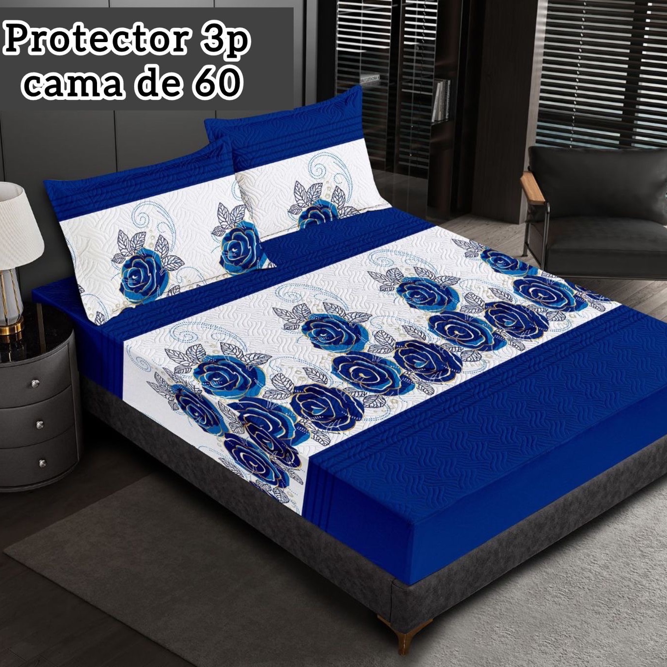decoración y accesorios - protector impermeable 
3 piezas 
para cama de 60 
 0