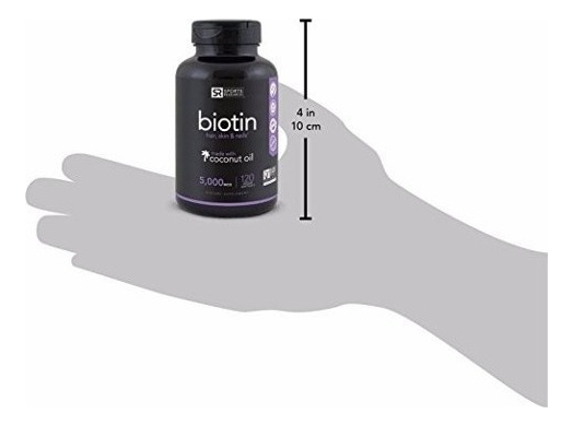 Salud y Equipamiento Médico - Biotina Alta Potencia 5000mcg Aceite Coco Sin Gluten X 120 2
